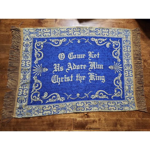 Christmas‎ Throw Blanket Tapestry Christ The King 42x67 - Picture 1 of 5